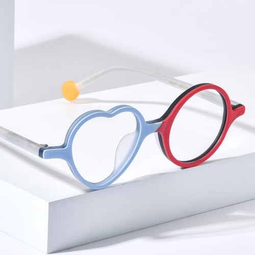 Image of HEPIDEM Multicolor Acetate Glasses Frame Men Women Round Eyeglasses Optical Spectacles 9377