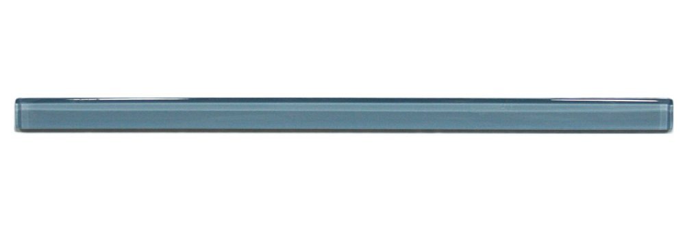 CNK Tile Glacier Glass Pencil Liner - 1/4" (8mm) Thick Sleek Modern Trim for Kitchen Bathroom Backsplash and Wall Decor - Durable Easy Maintenance Elegant Glacier Blue Accent - Pack of 1