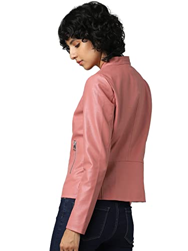 Image of ONLY Women Brown Leather Jacket