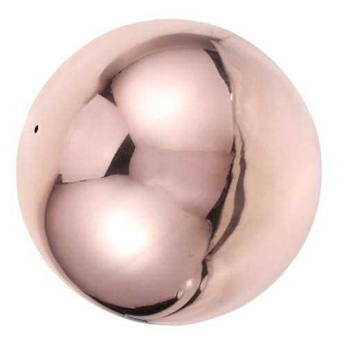 NUOBESTY Boule de Regard Acier Inoxydable Rose Doré Miroir Poli Sphère Décorative Creuse pour Jardin Intérieur Extérieur et Réfléchissante