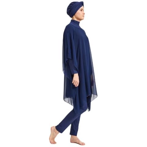 USRA Beach Cover up for Swimsuits Swimwear Cover up for Women Kimono Shawl Kaftan Tunic Style Pareo (6038-Navy, 3) Cover