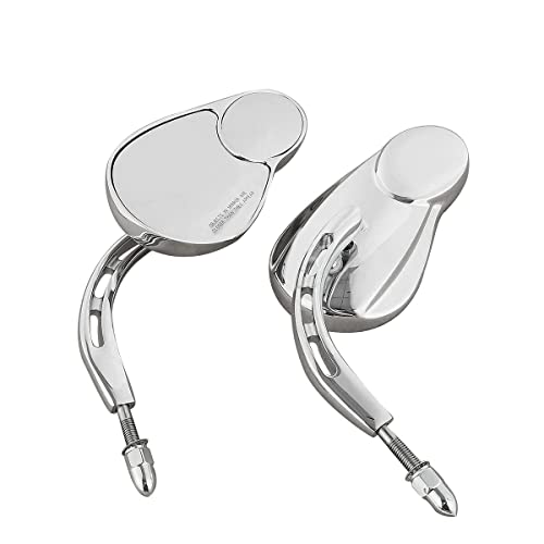 Harley Split Vision Mirrors/Rearview Mirrors Fits For Harley Davidson Touring Road King Street Electra Glide Ultra Classic Flhtcu Fat Boy Sport Glide Xg750 Xg500 Sportster（Chrome ） #TOP2