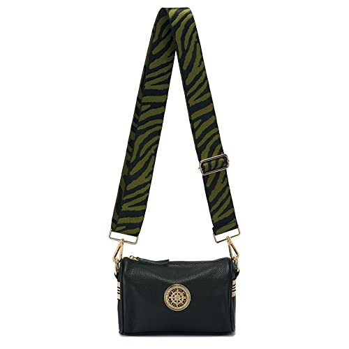 Image of Wide Purse Straps Replacement Adjustable Crossbody Gold Hardware Canvas Shoulder Strap For Women