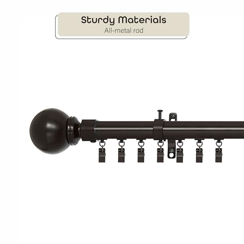 Image of Innovative Porter Traverse Window Curtain Rod - 1 inch Rod Diameter Fits Windows Size 36 inch - 66 inch - Stainless Steel Heavy Duty Drapery Rods for Bedroom, Living Room, Kitchen & Bathroom