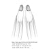 Lljsszr Snorkeling Fins, Swimming Fins, Lightweight Long Fins for Water Sports, Diving Fins, L White