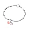 GOUWO Breloques en Forme de Cœur Pour Maman en Argent 925 Pour Bracelets et Colliers Compatibles Avec Les Bracelets Pandora Cadeaux d'anniversaire de Fête Des Mères de Saint-Valentin Pour Femmes #5