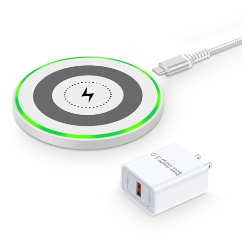 Motorola RAZR 50/Edge 50 Ultra & iPhone 16 Pro Max Wireless Charger, 15W Fast Charging Pad with Adapter for Moto G Stylus 5G 2024/G Power 2025/Edge+/razr+/Edge/X50 Ultra Samsung S25 Ultra S24 S23 S22