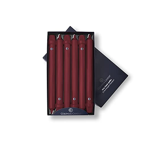 Colonial Candle Ncc10.1620 Traditional Cranberry Taper Candles, 10", Maroon, Burgundy, Red #TOP5