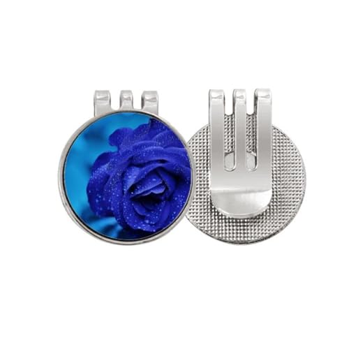 Marqueur de balle de golf en émail roses bleu foncé accessoire