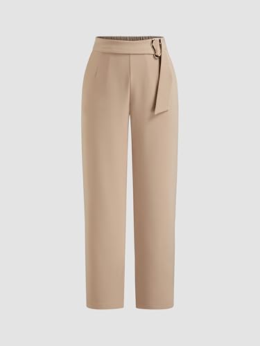 CIDER Women Straight Leg Pants Slacks Business Casual Outfits with Pockets2
