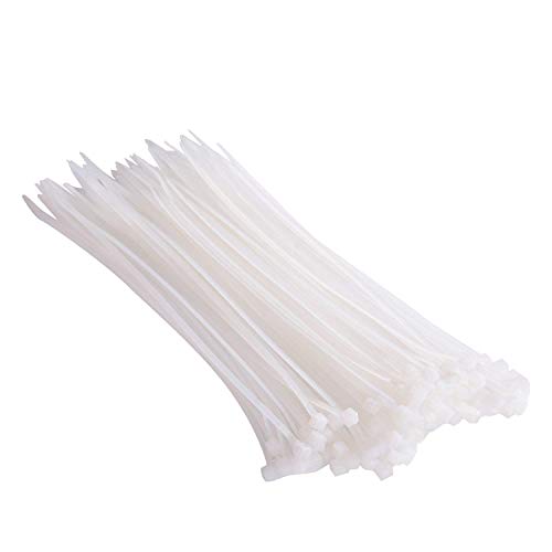 Nylon Zip Ties Heavy Duty- 7 Inch 100 Pieces,Tensile Strength, Ultra Strong Plastic Wire Ties, Multi-Purpose Self Locking Cable Ties.White
