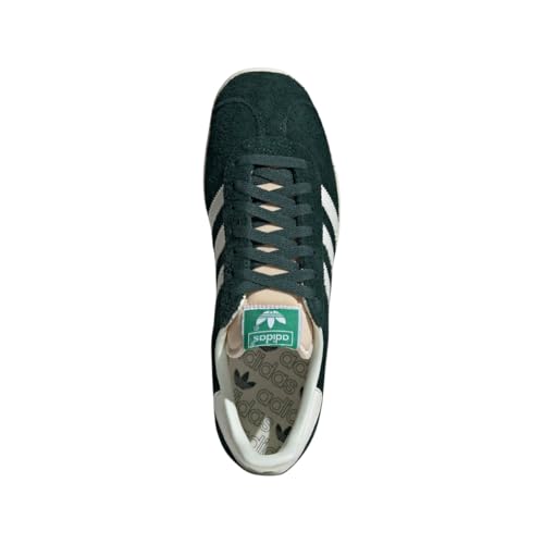 Image of adidas Gazelle Men's 3 Stripes Logo Classic 90S Sn Trainers (Green, US 6)