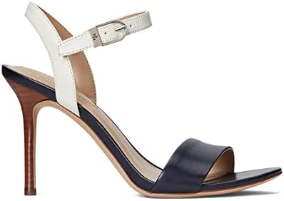 LAUREN Ralph Lauren Gwen Nappa Leather Sandals for Women - Leather Upper - Leather and Polyurethane Lining Lauren Navy/Van 7.5 B - Medium | Image 2