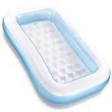 ALCANCE DE LA ENTREGA: 1x piscina con parche de reparación // Dimensiones: aprox. 166 x 100 x 25 cm (largo x ancho x alto) // Material: vinilo // Color: blanco, azul