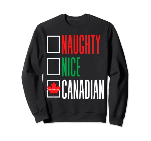 Drapeau de Noël Canadien de Montréal - Sapin de Noël canadien - Amour Sweatshirt