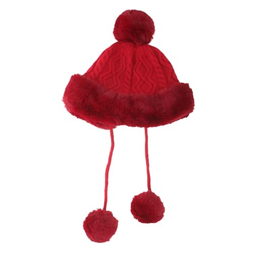 Bonnet pour femme Toddmomy chapeau chaud et confortable à pompons