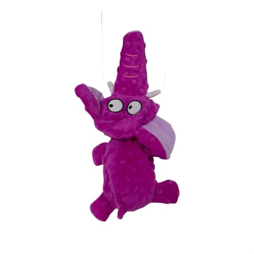 JACK AND VANILLA, Giocattolo interattivo in peluche per cani, a forma di elefante, morbido e durevole, ideale per il gioco, 28 cm, colore rosa, modello Bubble Plush