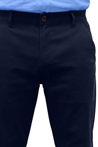 Mens Chino Pants Regular Fit Casual Stretch Cotton Formal Stylish Straight Leg Trousers3