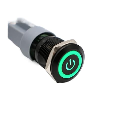 Interrupteur 19mm étanche noir pour commande fixe 24V - 4