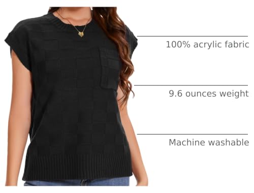 Image of Dimur Womens Sweaters Sleeveless Summer Tank Tops Casual Knit Sweater Vest Crewneck Loose Fit Pullover 2025