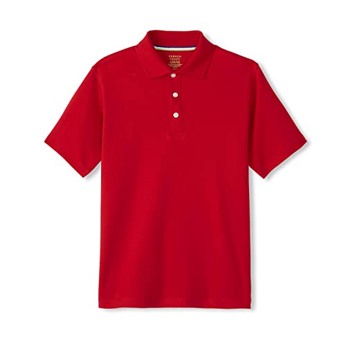 French Toast Kids' Adaptive Short Sleeve Polo Shirt | Hook and Loop Placket | Flat Seams