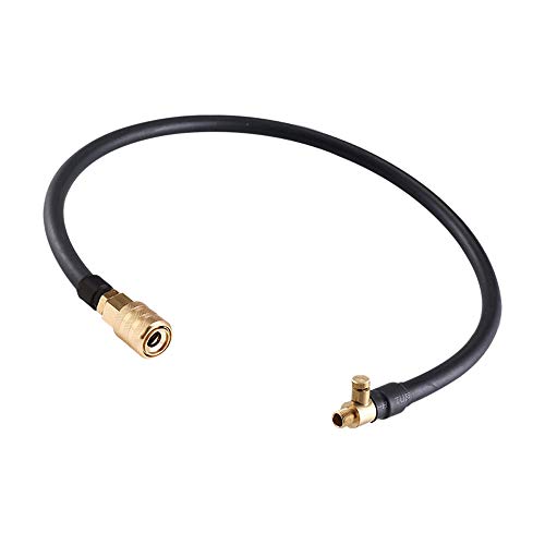 車 バイク空気入れエアーホース バルブ延長チューブ エアー ポンプ延長ホース 純銅製変換アダプター付 (60cm)