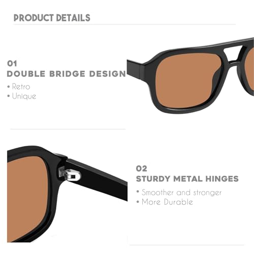 Image of mosanana Small Square Aviator Sunglasses for Women MS52362 | Retro Narrow Frame, UV400 Protection, Designed for Daily Outfits, Travel and Fashion Looks
