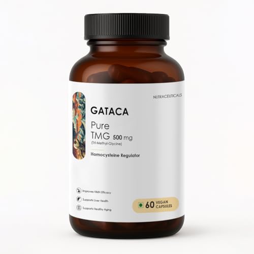 Image of GATACA Pure TMG - 500 mg |Trimethylglycine (TMG) Capsules | High-Purity Methyl Donor Supplement | Supports Cellular Repair, DNA Health & NMN Synergy