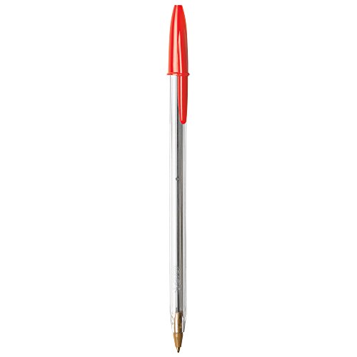 BIC Cristal Xtra Smooth Ball Pen, Medium Point (1.0 mm), Red, 10-Count