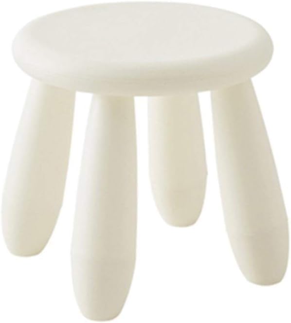 Marchepied Plastique Enfant Anti-Glisse | Tabouret à Chaussures Blanc 29.5x30CM