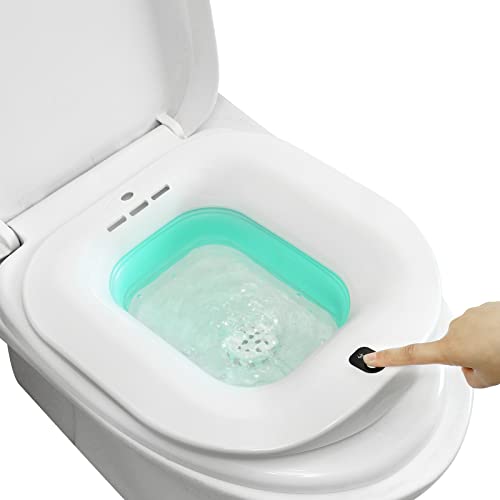 Electric Toilet Seat-Electric Sitz Bath For Hemorrhoids，Foldable Sitz Baths For Postpartum Care,Postpartum Care Steam Seat，Suitable For Pregnant Women, Elderly (Bubble Mode) #TOP20
