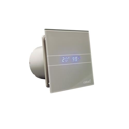 Cata Extractor de Baño E-100 GSTH, con Detector de Humedad, Gris