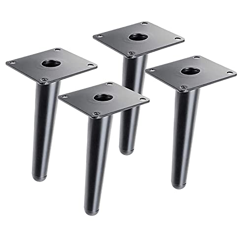 Uotyle 4 patas de metal para muebles, patas de mesa DIY, patas de mesa para muebles, patas de metal para escritorio, patas inclinadas para armario, sofá, mesa, cama, salón, cocina (15 cm)