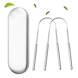 🌿 【Esterilización eficaz】 La limpieza de la lengua es una parte importante para mantener una buena salud bucal junto con el cepillado y el uso de hilo dental regulares. Reduce las toxinas y bacterias en la lengua que causan el mal aliento, mejora el sentido del gusto, estimula suavemente los órganos internos.