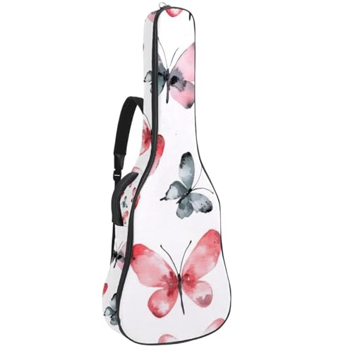 Housse guitare acoustique à motif aquarelle sac à dos pour trajets urbains