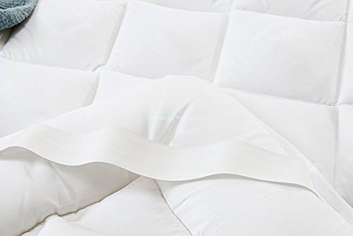 Fully Reversible (Double Life)-1" Down Alternative Mattress Topper/Pad- w/Stay Tight Anchor Straps - Exclusively by Blowout Bedding RN# 142035 - Full