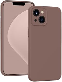 Andwing For iPhone 13 Case Silicone Case Soft Ultra Phone Case Slim Protective Shockproof Cover Scratch-Resistant Microfiber Lining, 6.1" Khaki