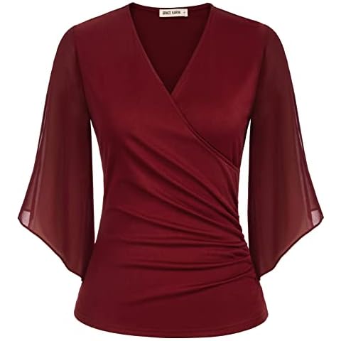 Blusa Elegante Manga Larga Cuello V GRACE KARIN Cover