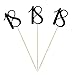 Black Glitter 18th Birthday Centerpiece Sticks, 12-Pack Number 18 Table Topper Anniversary Party Decorations