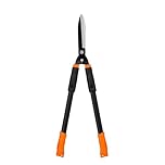 Heavy-Duty Garden Shears, with Sharp Stainless Steel Blades, Rust-Resistant Garden Shears for Hedges Trimming Flowers, Herbs and Branches, Ergonomic Non-Slip Handles, Orange Long Handle Shears