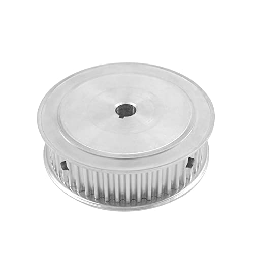 AXWERB Professional 2pcs 5M 60T Keyway Tooth Belt Pulleys, Bore 10/12/14/15/19/20mm Width 16/21mm, Keyway Size 3/4/5/6mm Gear Belt Pulley (Size : 22mm K-6mm, Color : Width21mm)