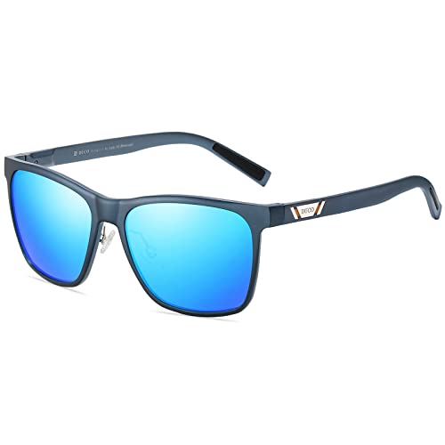 Image of DUCO Mens Sunglasses Polarized UV Protection Retro Rectangular Frame Sun Glasses for Driving Fishing 100% UV Blocking 3029H