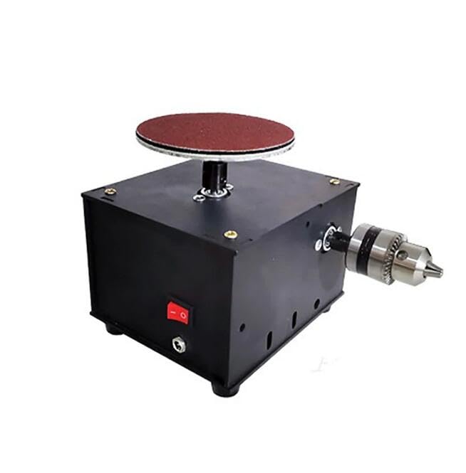 LeTkingok AC 100-240V Multi-Functional Sandpaper Disk Benchtop Sander Grinder, DIY Electric Polishing Cutting Machine for Metal Wood Jade