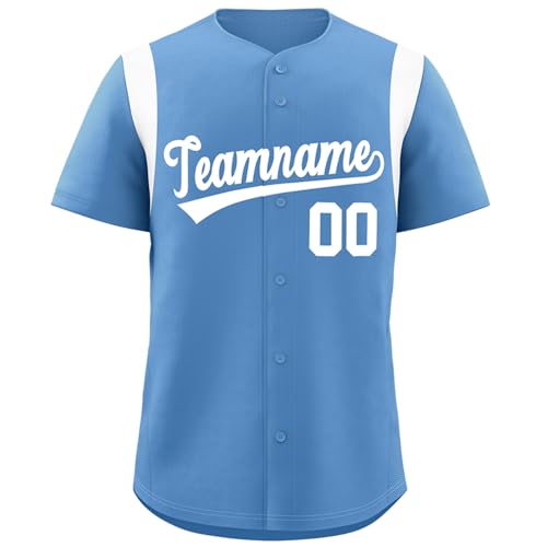 Camisa personalizada de béisbol con botones, uniforme deportivo con nombre y número para hombres, mujeres y jóvenes miniatura 1