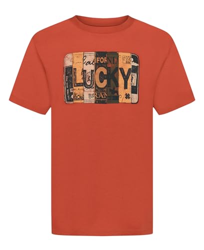 Image of Lucky Brand Boys' Short Sleeve Graphic Crew Neck T-Shirt, Soft, Comfortable, Relaxed Fit