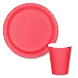 juego platos carrefour MATERIAL BIODEGRADABLE: Este juego de platos y vasos está hecho de un material 100% reciclable y biodegradable, libre de plásticos y perfectos para tener contacto con alimentos para el consumo.