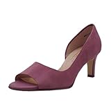 Ferse: 60mm Peter Kaiser Beate Stilvolle Offene Zehenschuhe In Cassis Wildleder 39.5 Purple