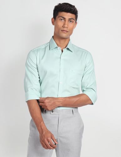 Image of Arrow Slim Fit Mens Formal Shirt - 100% Cotton, Breathable & Comfortable, Full Sleeves Shirts for Men