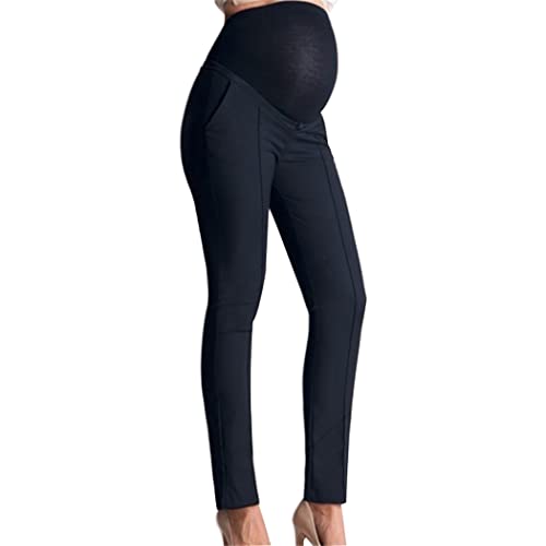 Yeeteepot Pantalones para Premamá Cómodos Elásticos Alta Cintura Leggings Suaves Ligeros Maternidad Leggings Embarazo Casual Yoga Pantalones Cover