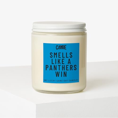 CE Craft - Smells Like A Panthers Win Candle - Football Themed Candle, Gift for Dad, Gift for Son, Dad Gift, Sports Themed Candle, Gift for Him (Sugar Cookie)
